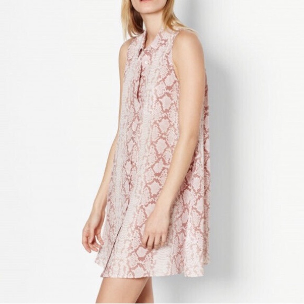 Equipment Snake Print Mina Shift Button Down Dres… - image 1